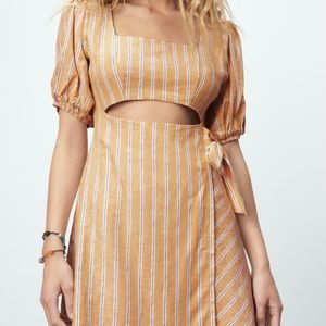 BLOGGERS FAV ZARA CUT OUT STRIPED SHORT DRESS